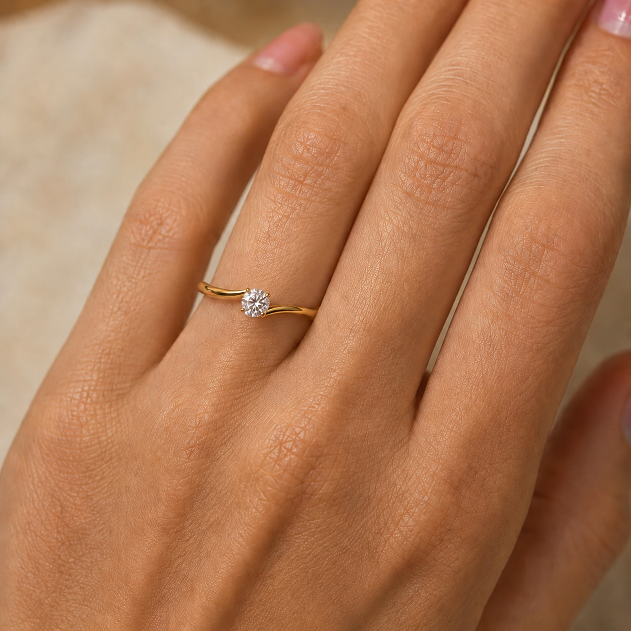 Bely - pierre ronde taille brillant - solitaire