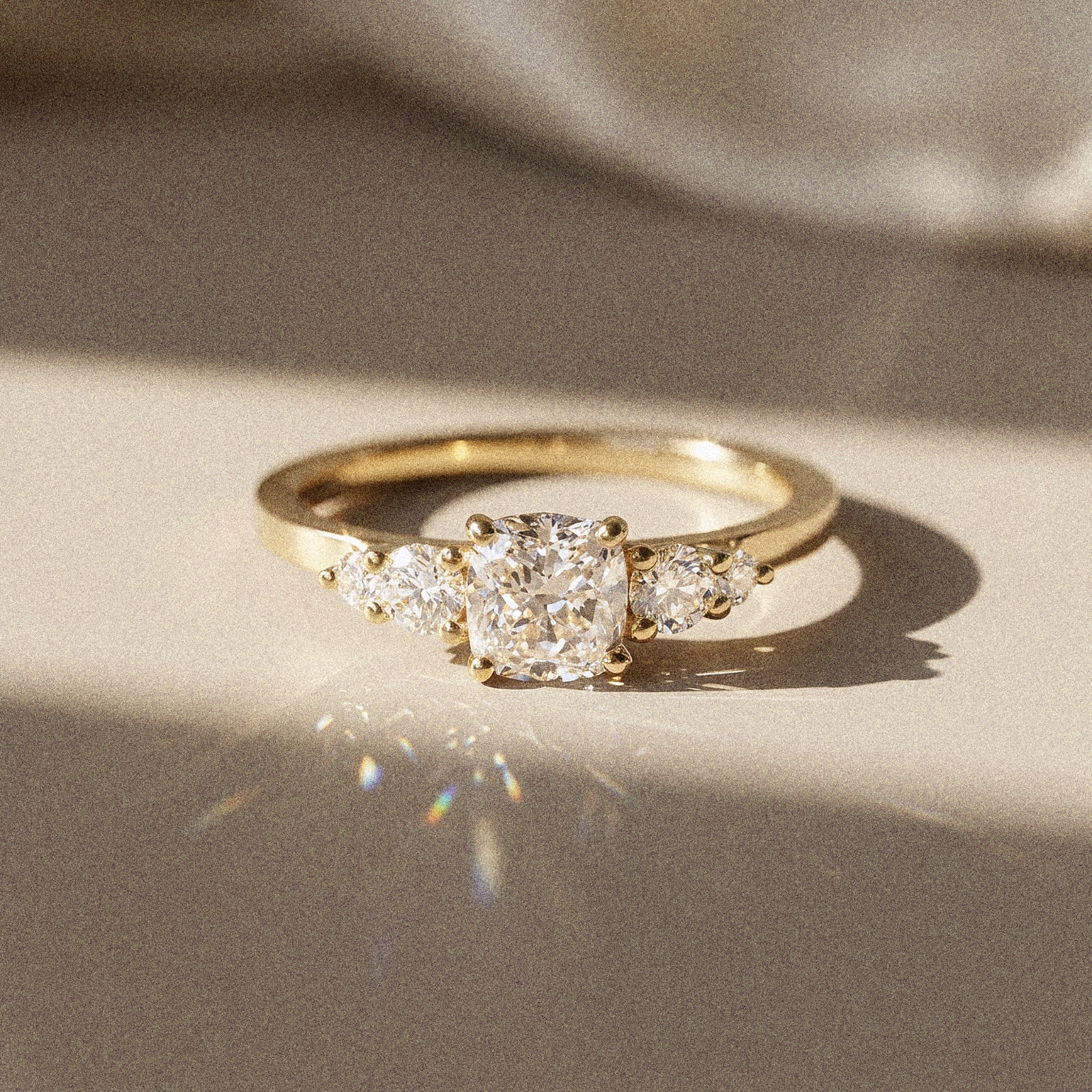 Lantana - Emerald and Baguette Cut Stone Engagement Ring