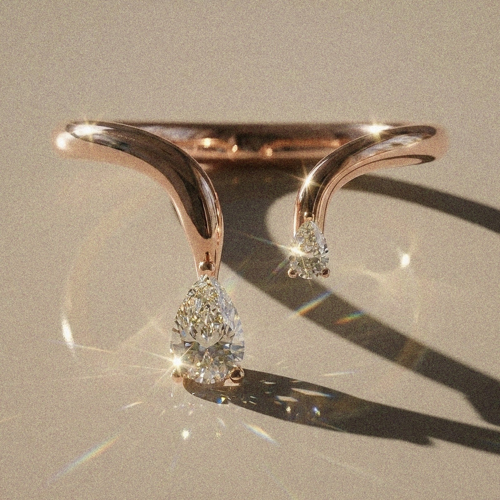 Celeste - bague de fiançailles taille poire