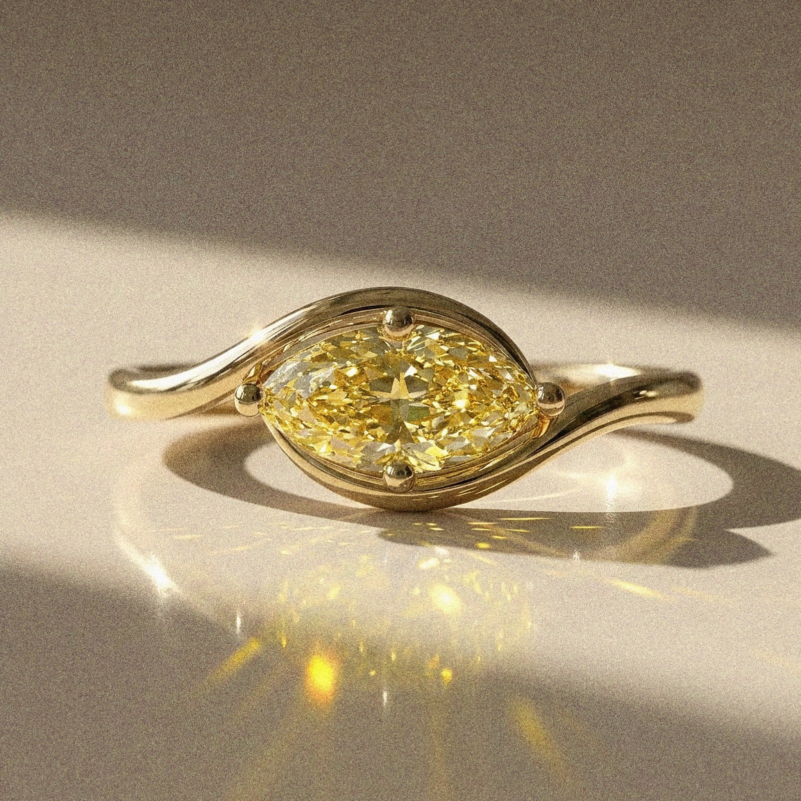 Lunaria - Marquise Stone Engagement Ring