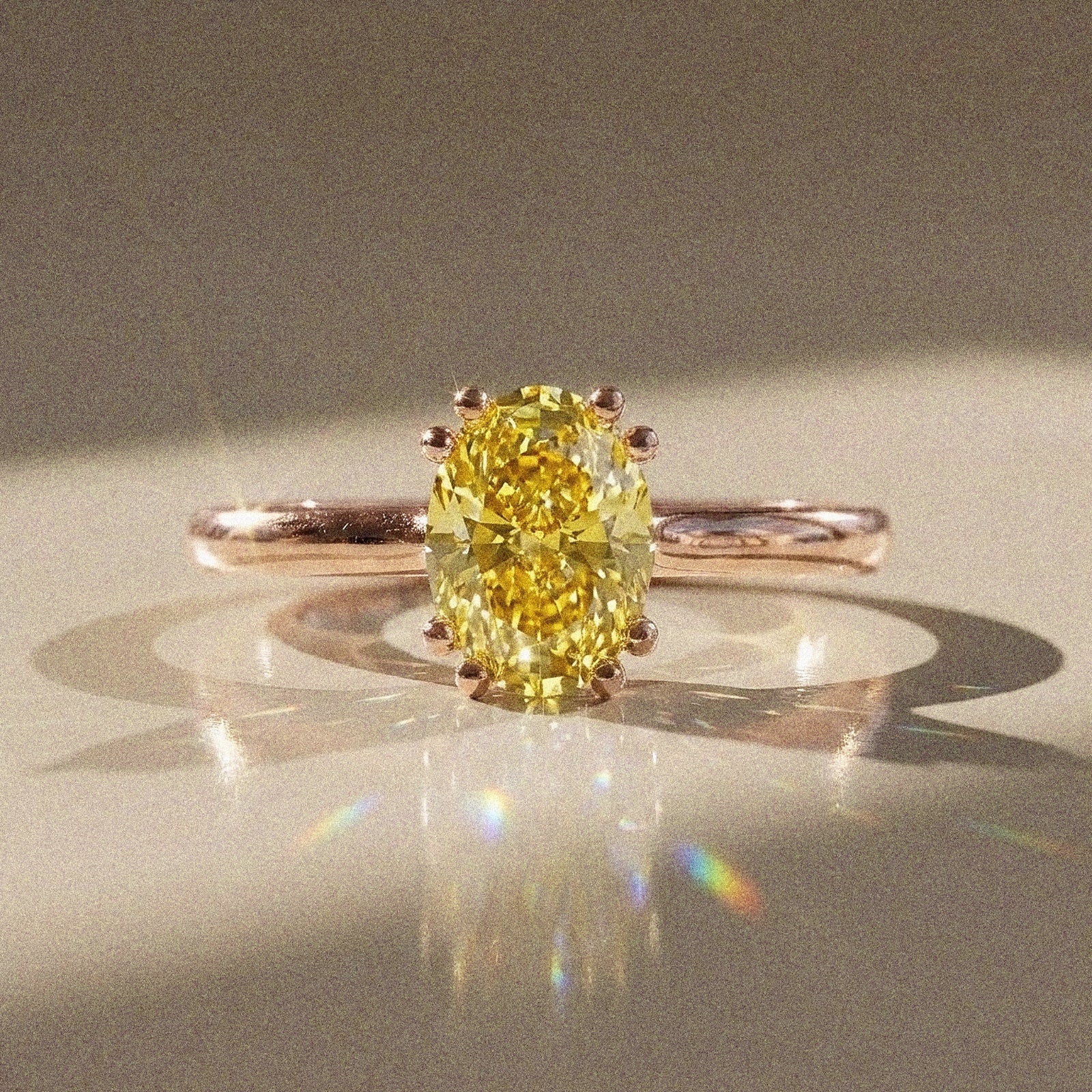 Léonie Ring – Oval Lab Diamond Solitaire