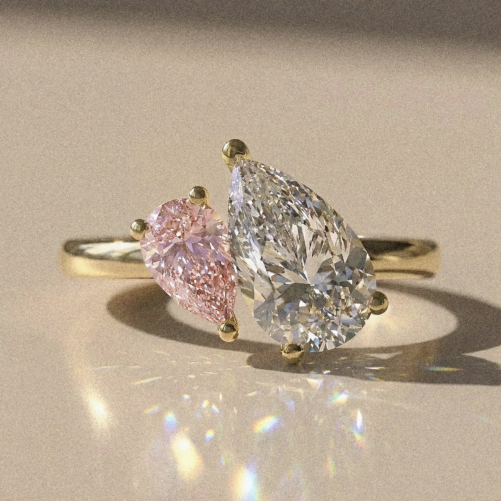 Blanche - bague de fiançailles Toi&Moi