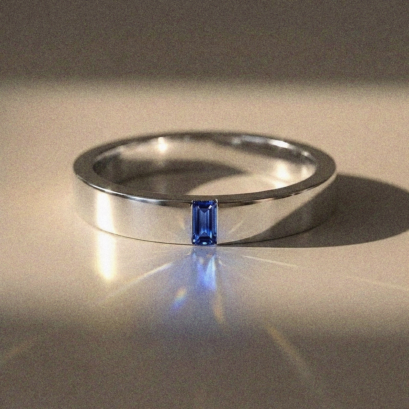 Alliance mixte Alaska diamant naturel baguette