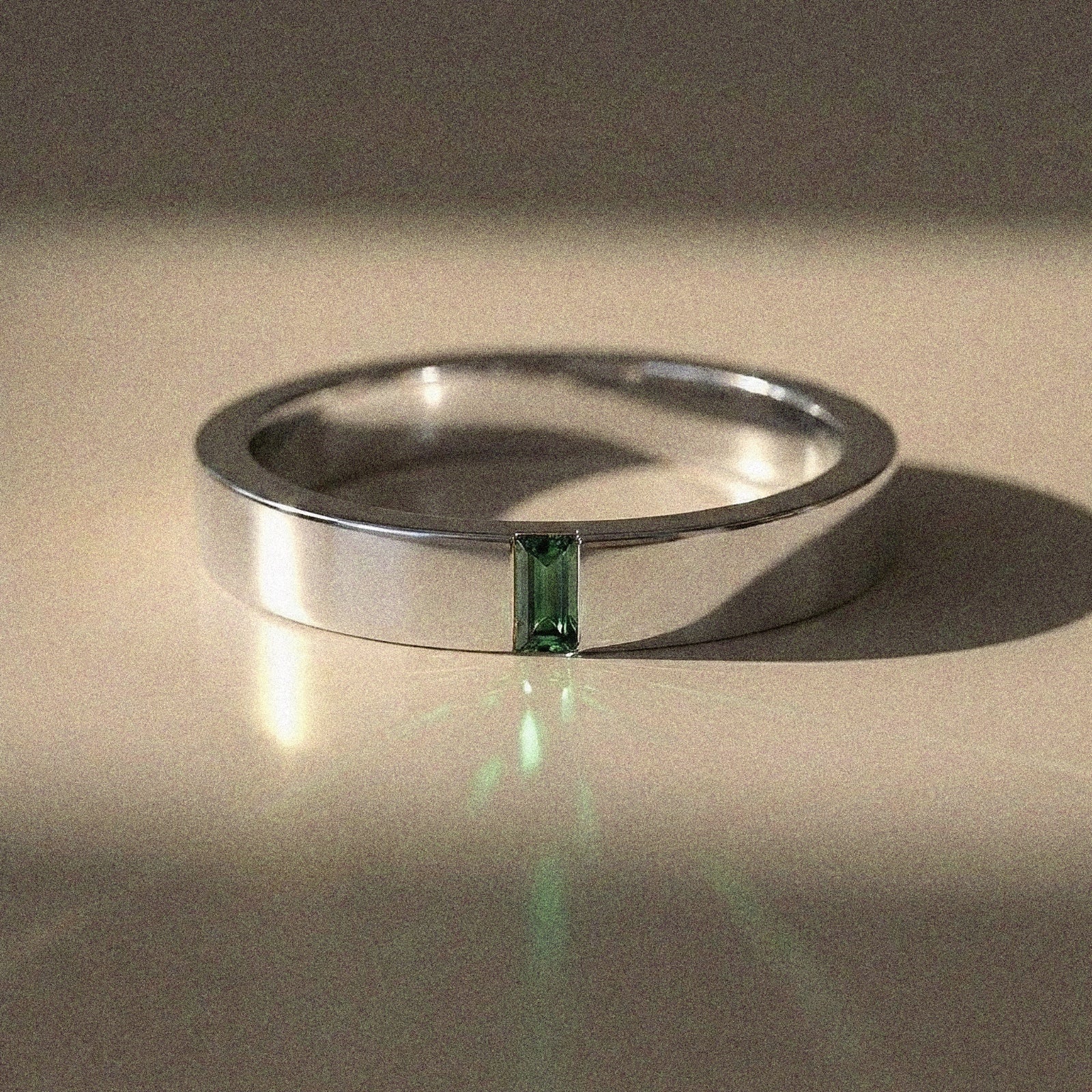 Alliance mixte Alaska diamant naturel baguette