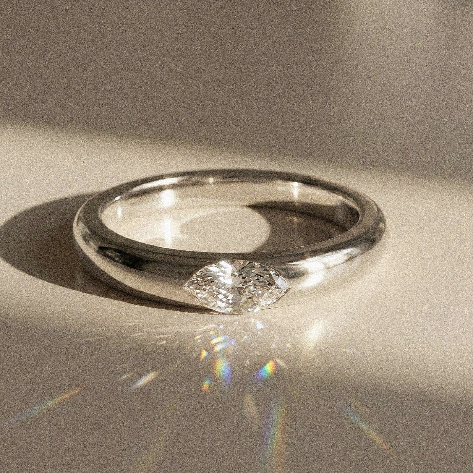 Alliance mixte Emera diamant naturel navette