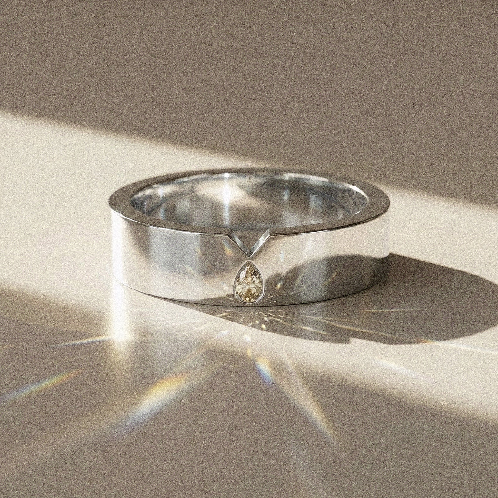 Alliance mixte Torres diamant naturel poire