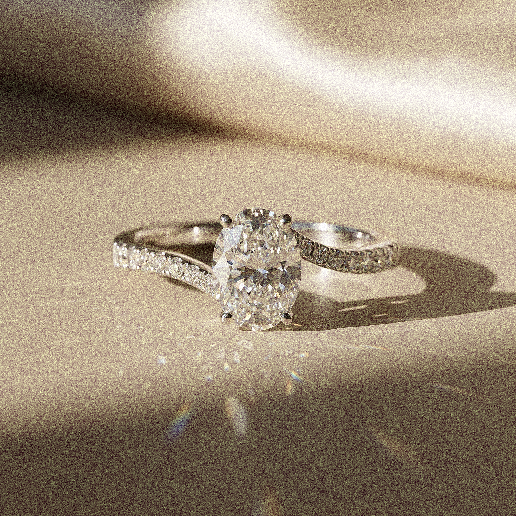 Lantana - Emerald and Baguette Cut Stone Engagement Ring