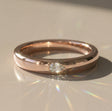 Aurora mixed wedding band – pear-shaped stone