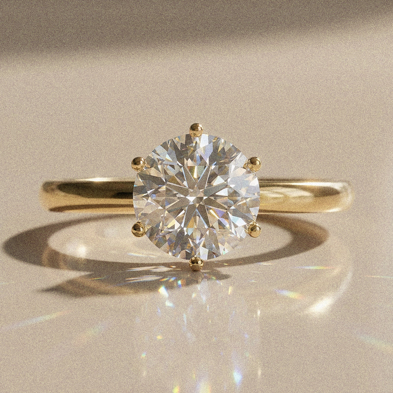 Solitaire Esma – taille brillant laboratoire 1,5 carat