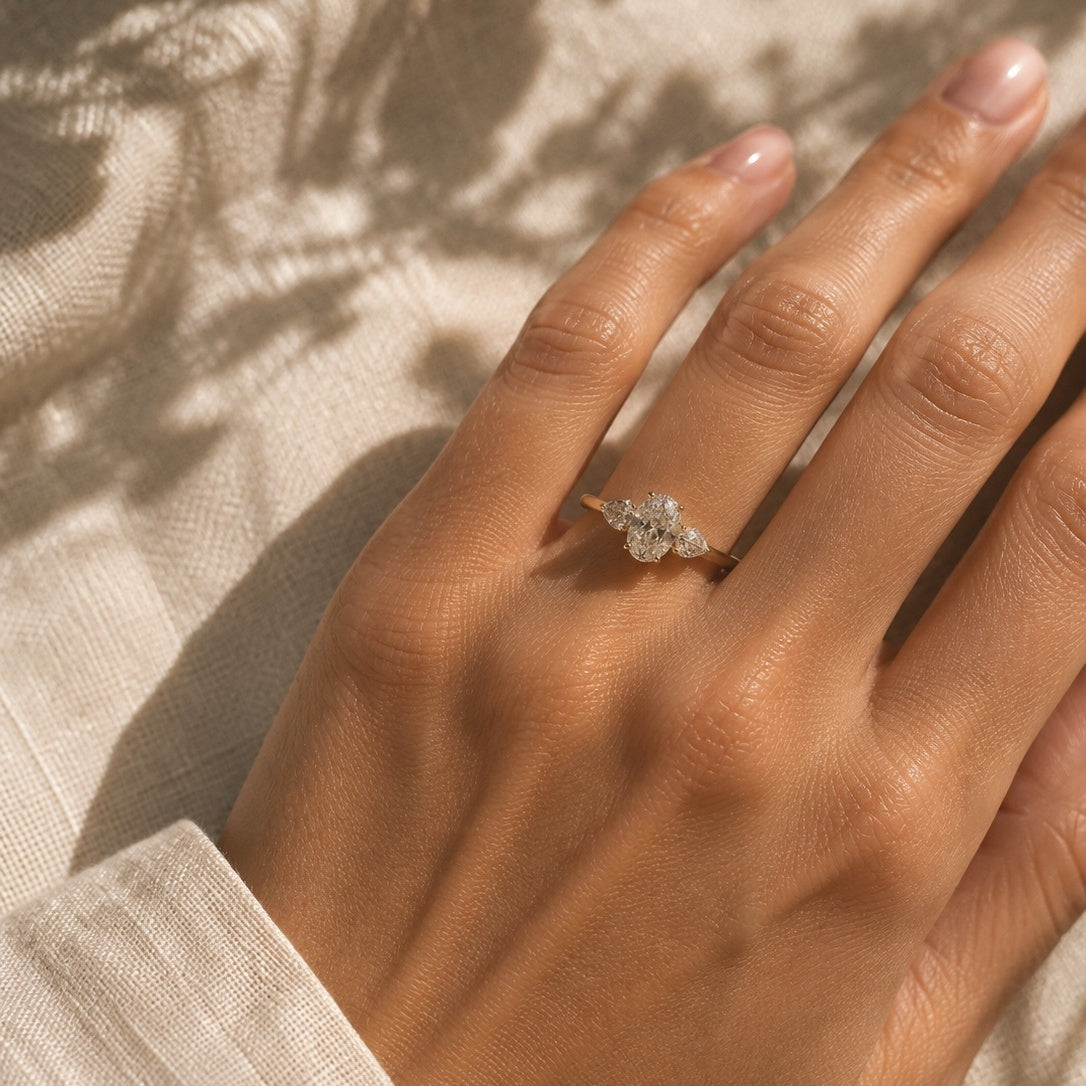 Héra - Bague de fiançailles solitaire accompagné
