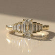 Lantana - Emerald and Baguette Cut Stone Engagement Ring