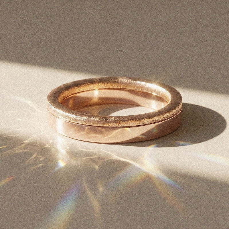Piran men's wedding band in 18k gold