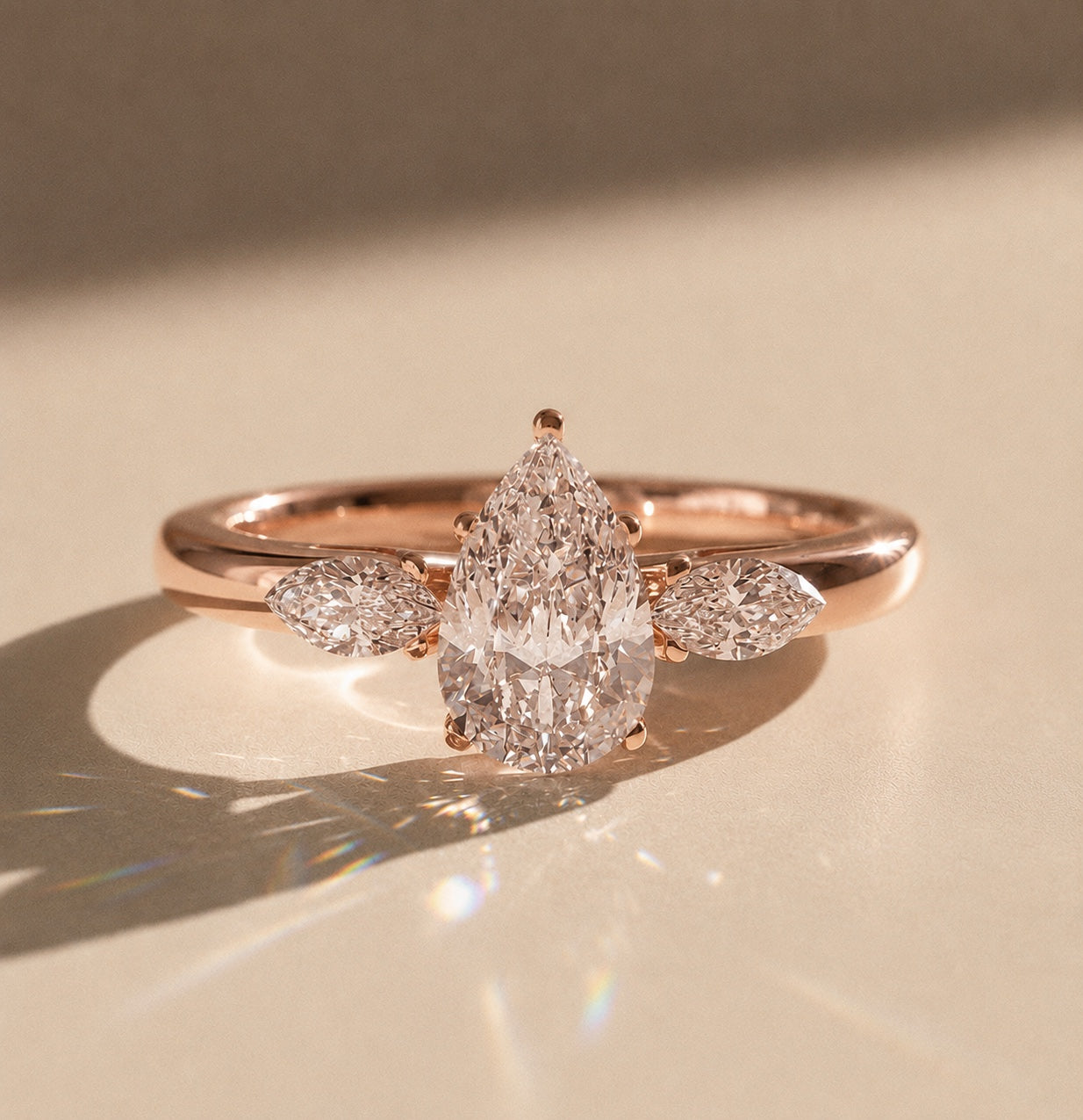Victoria - Pear-shaped solitaire engagement ring