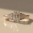 Lantana - Emerald and Baguette Cut Stone Engagement Ring