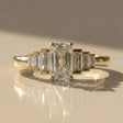 Lantana - Emerald and Baguette Cut Stone Engagement Ring