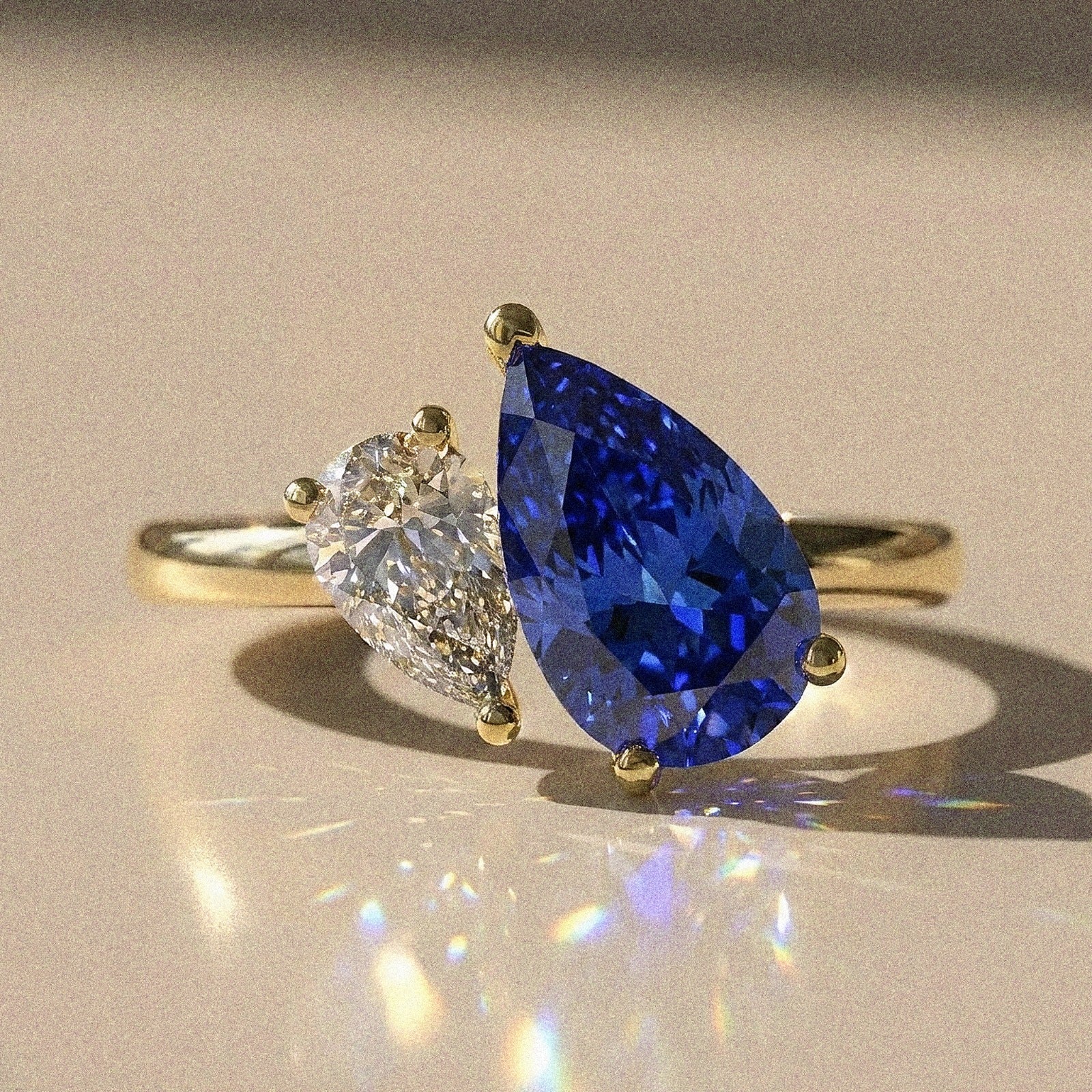 Blanche - bague de fiançailles Toi&Moi