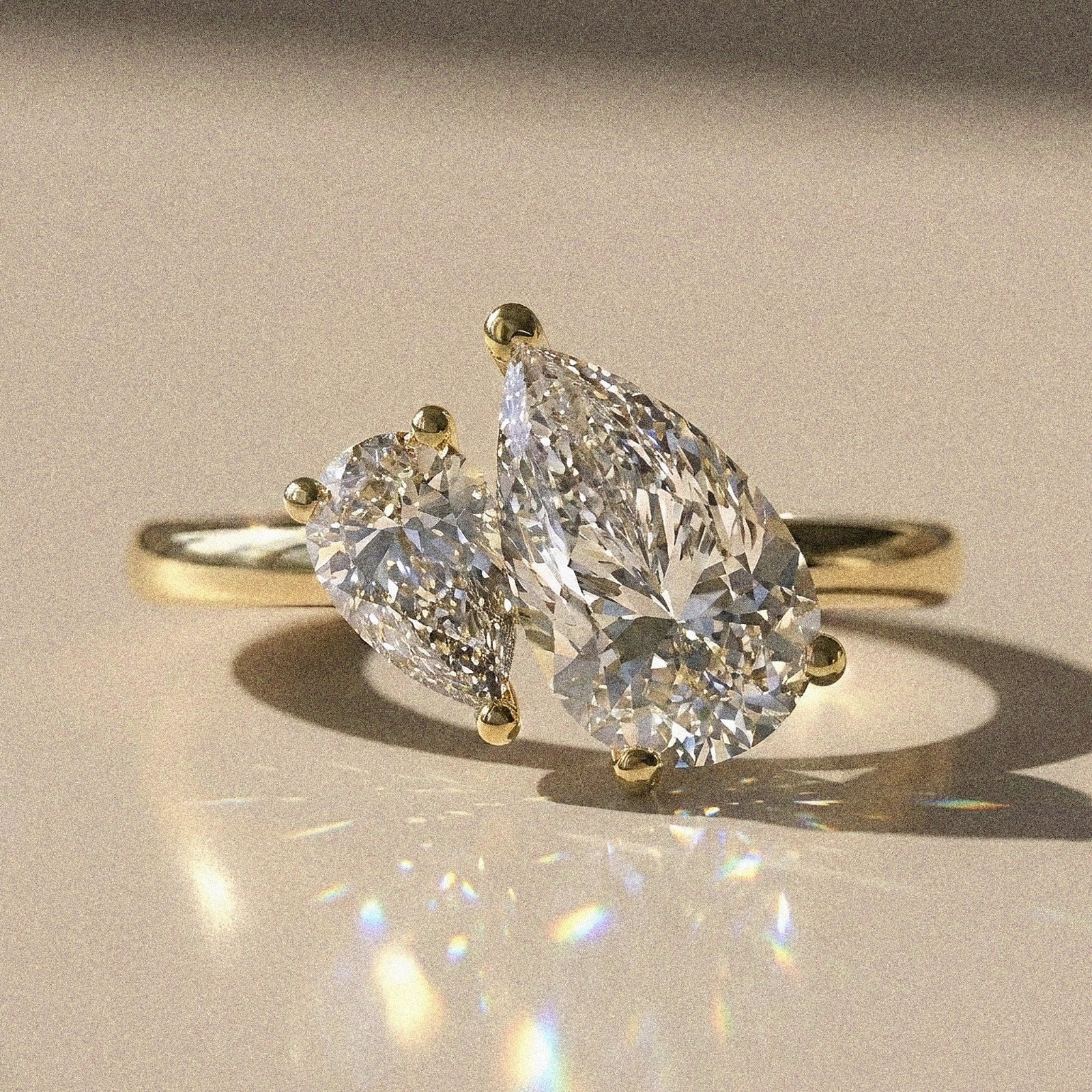 Blanche - bague de fiançailles Toi&Moi