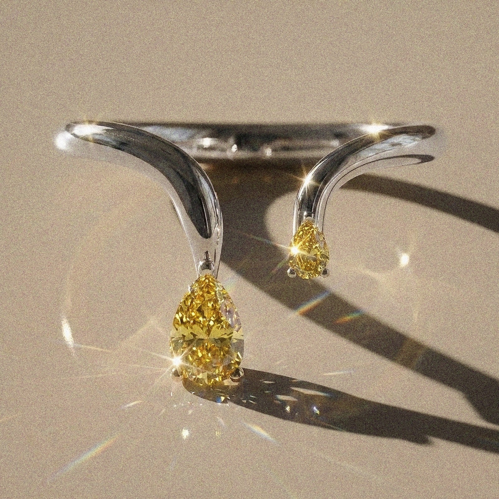 Celeste - bague de fiançailles taille poire