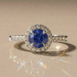 Cassia - Bague de fiançailles diamant taille brillant pavé