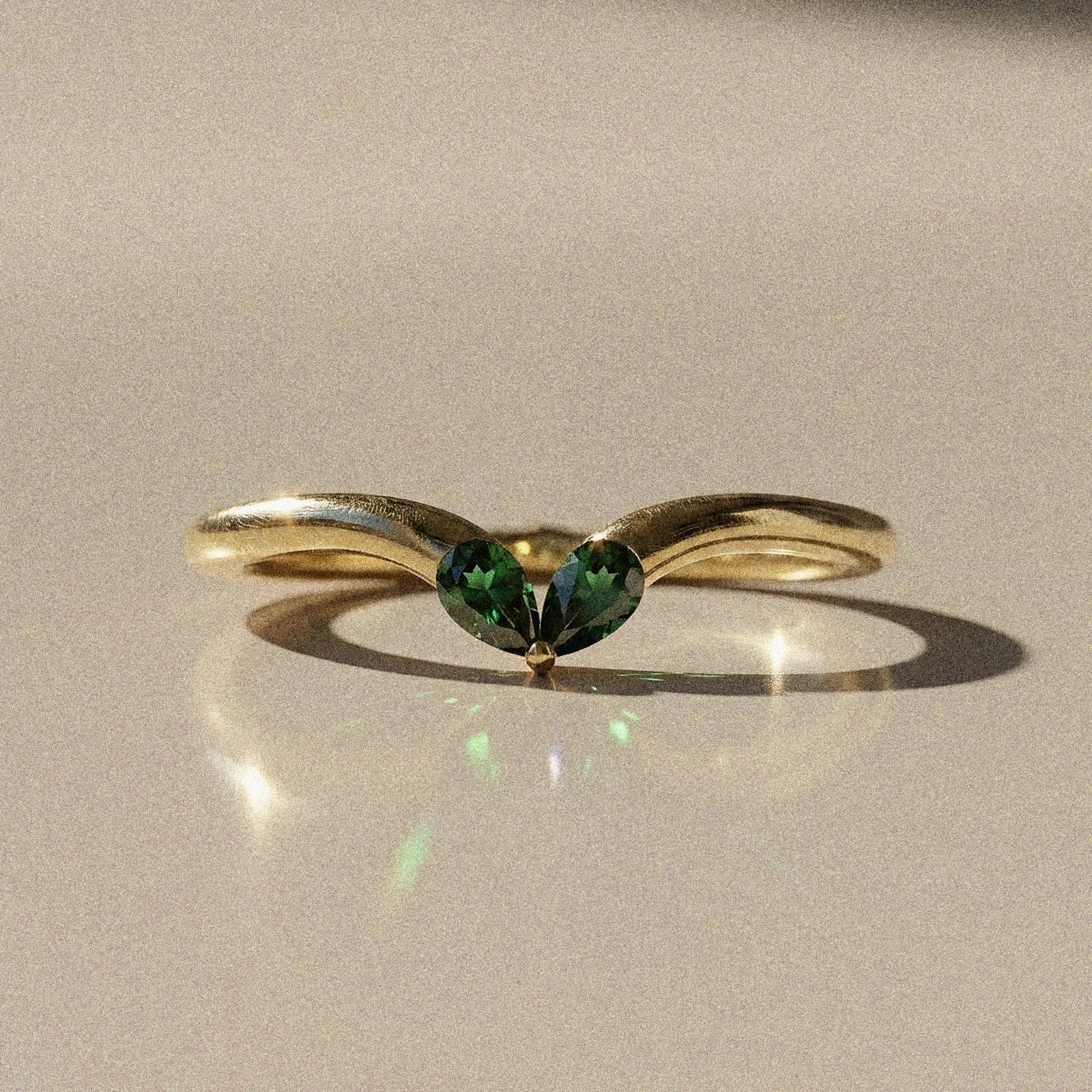 Daphné - Bague de fiançailles deux pierres forme poire