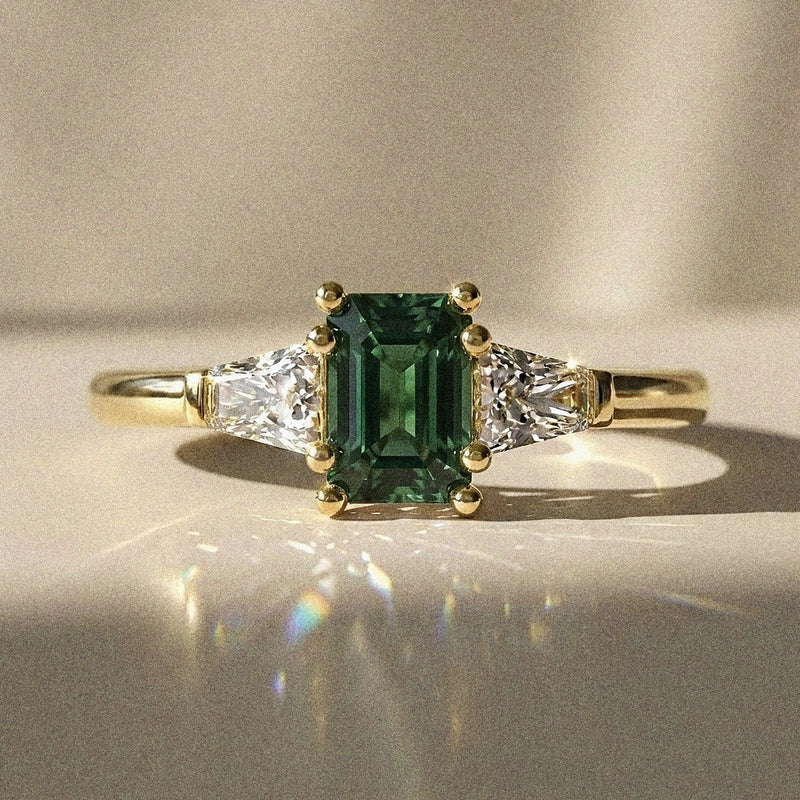 Olea - Radiant Cut Three-Stone Engagement Ring