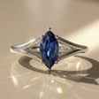 Labelia - Bague de fiançailles solitaire pierre navette