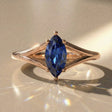 Labelia - Bague de fiançailles solitaire pierre navette