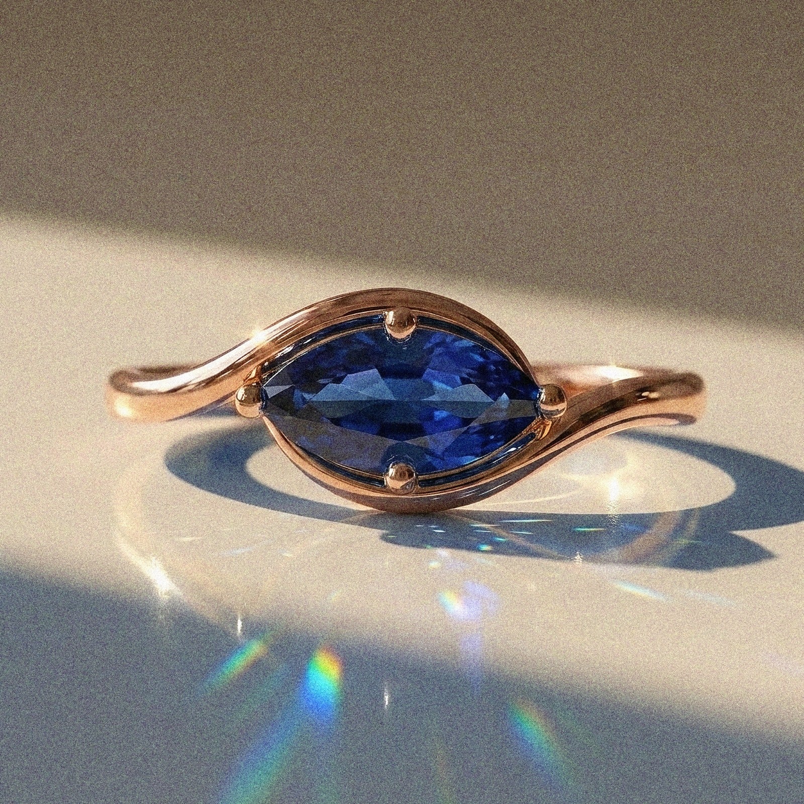 Lunaria - Marquise Stone Engagement Ring