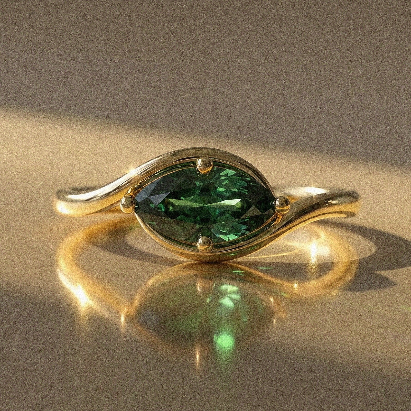 Lunaria - Marquise Stone Engagement Ring