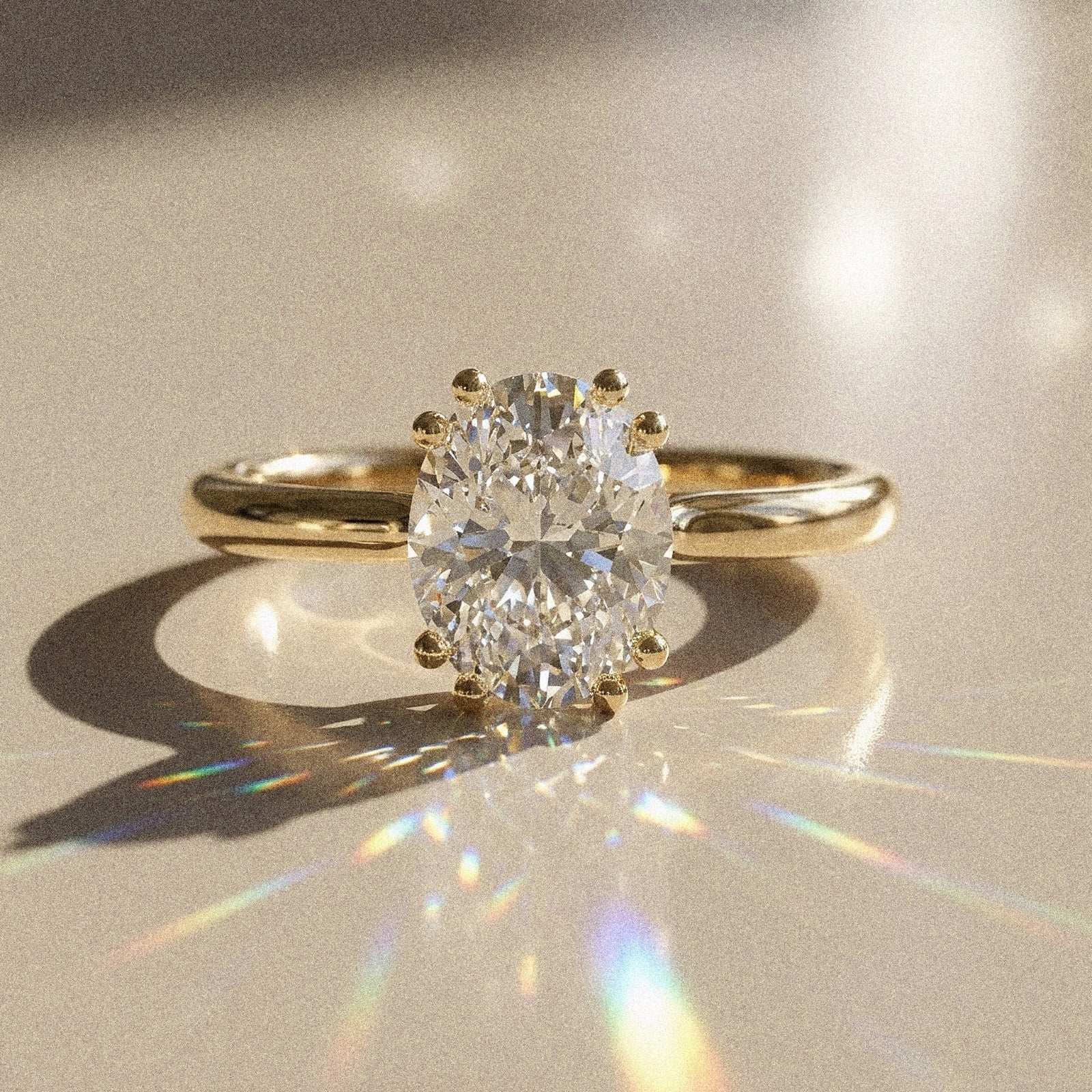 Olivine - Solitaire taille ovale 1,5 carat