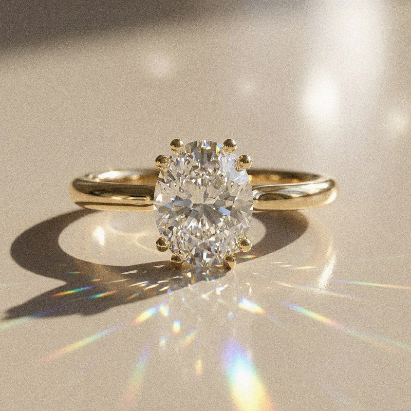 Olivine - Solitaire taille ovale 1,5 carat