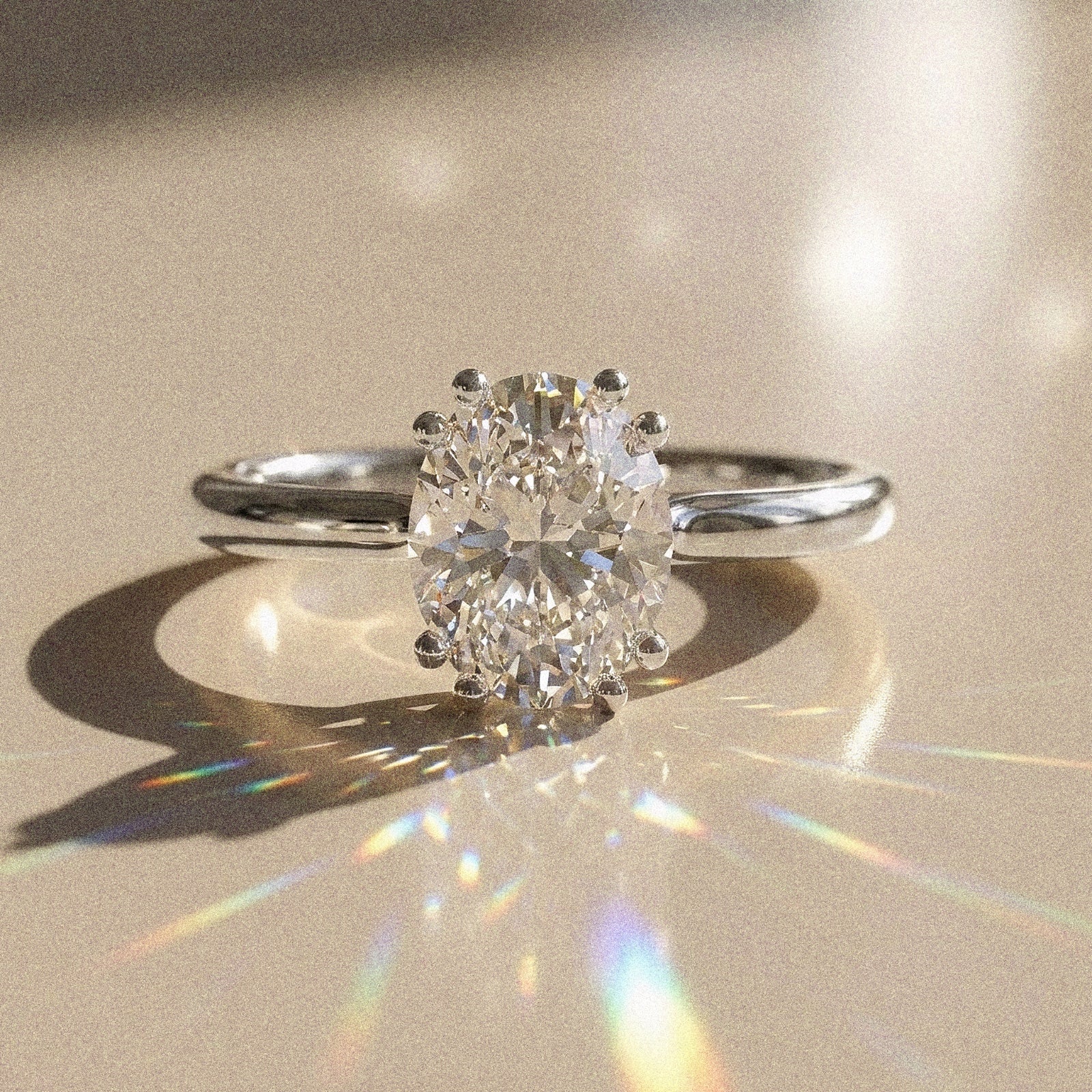 Olivine - Solitaire taille ovale 1,5 carat