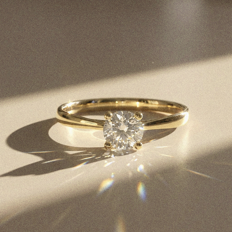 Baby Camellia - Bague de fiançailles solitaire 0,30ct