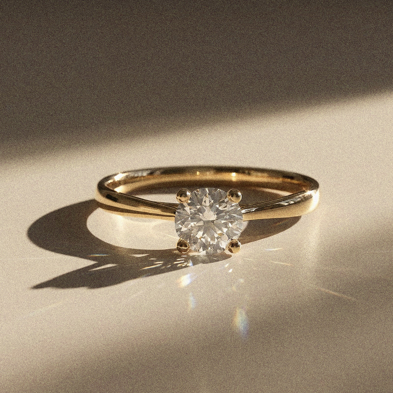 Baby Camellia - Bague de fiançailles solitaire 0,30ct
