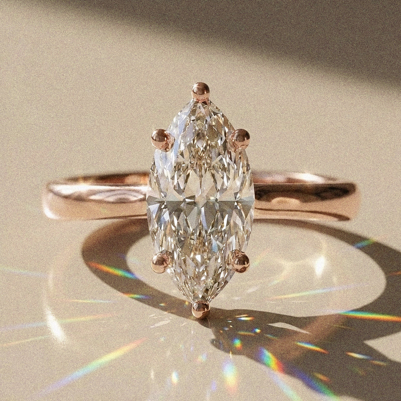 Solitaire Lyse – taille marquise 1,5 carat