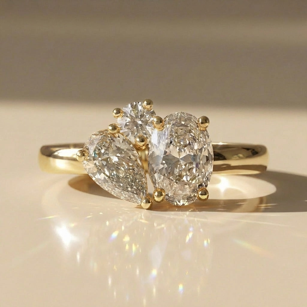 Family - Bague de fiançailles Toi&Moi