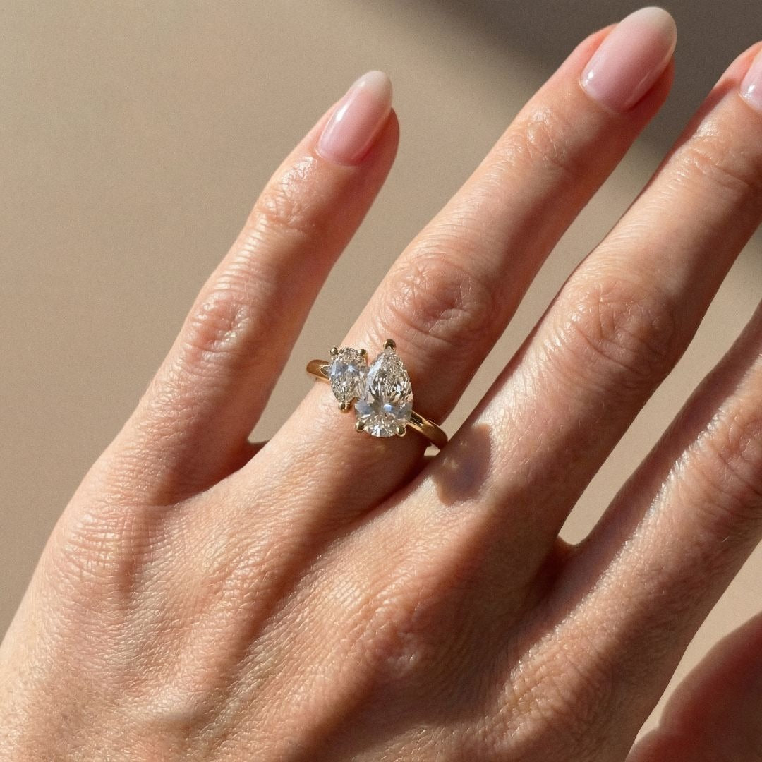 Blanche - bague de fiançailles Toi&Moi