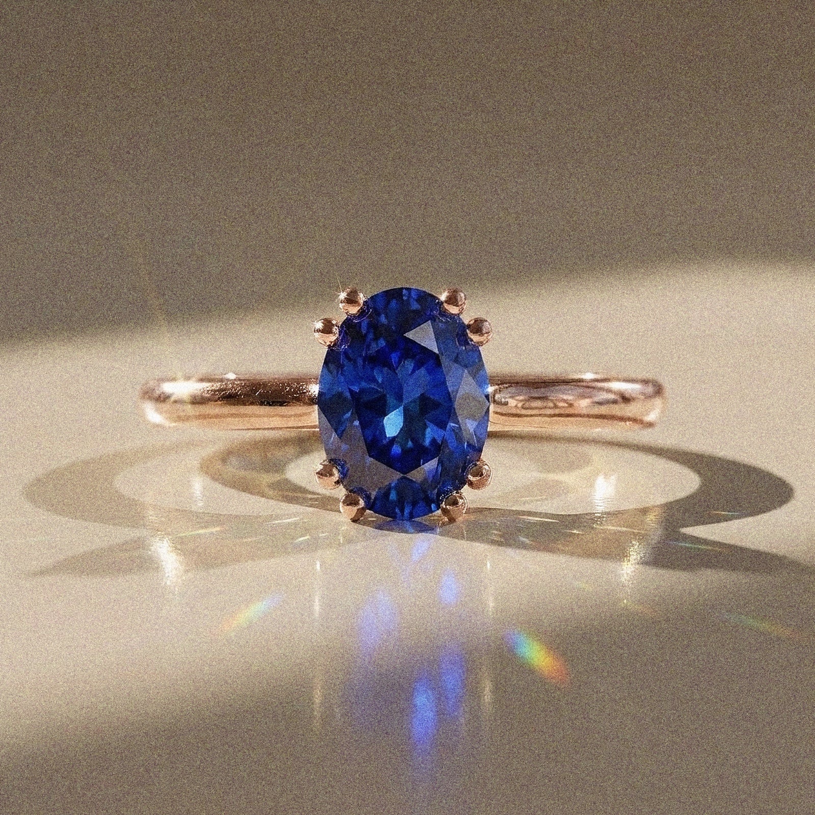 Léonie Ring – Oval Diamond Solitaire