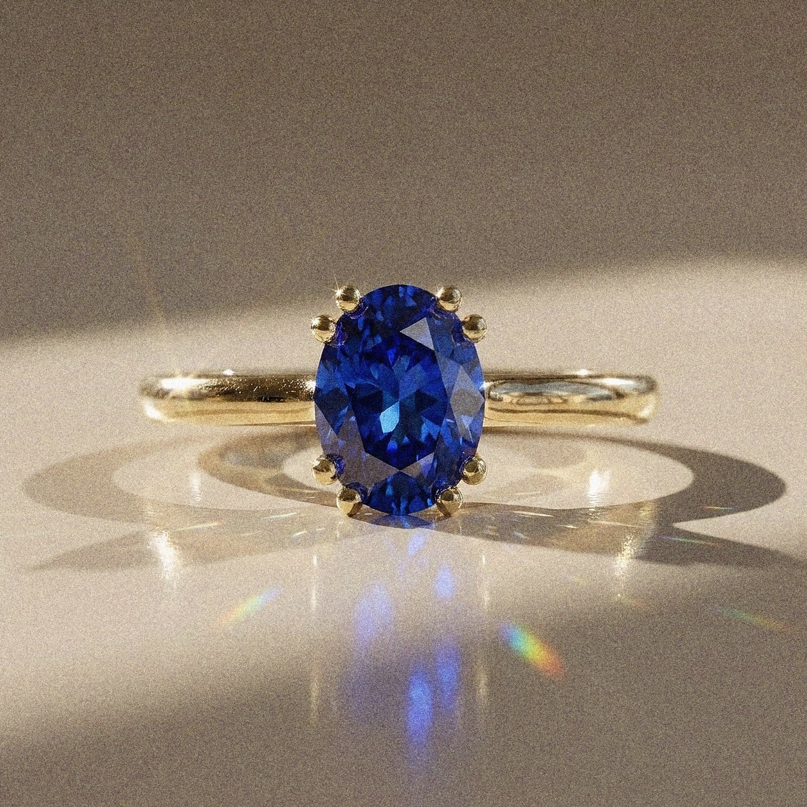 Léonie Ring – Oval Diamond Solitaire