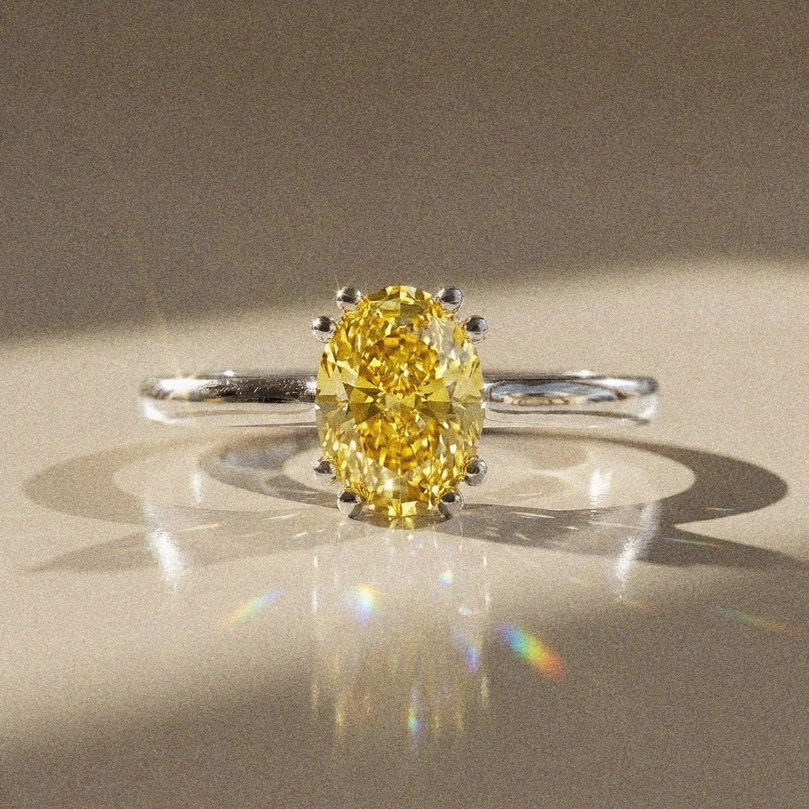 Léonie Ring – Oval Lab Diamond Solitaire