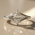 Labelia - Bague de fiançailles solitaire pierre navette