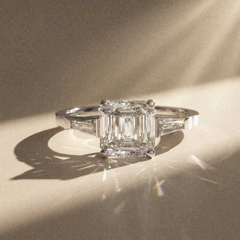 Diane - Asscher cut solitaire engagement ring