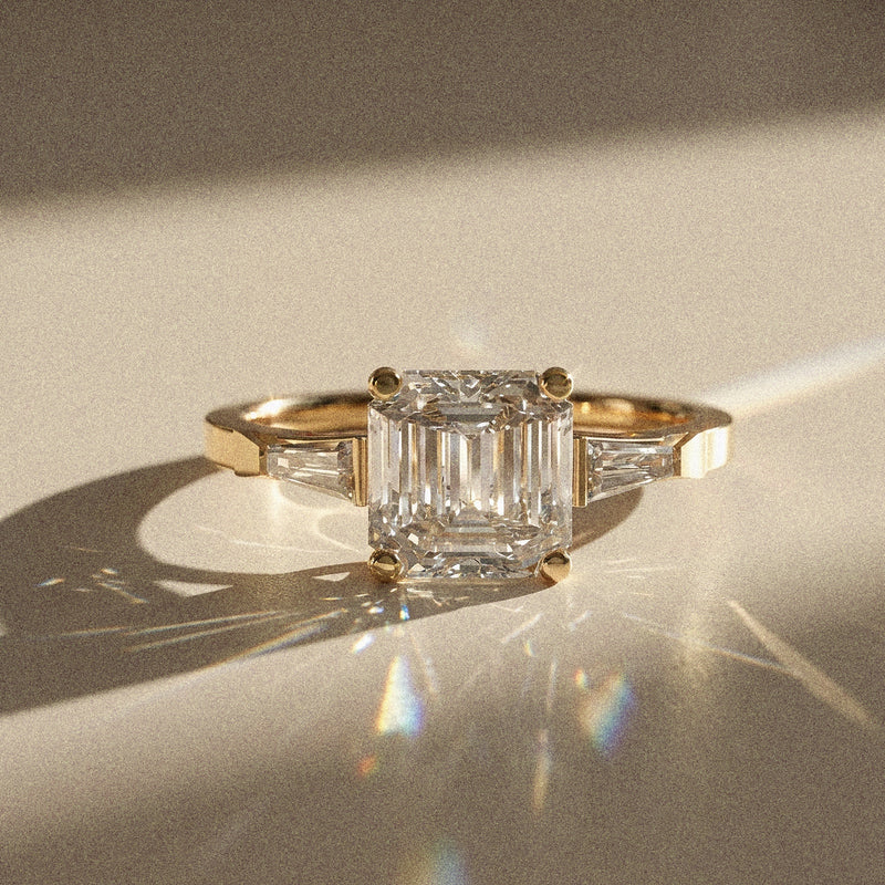 Diane - Asscher cut solitaire engagement ring