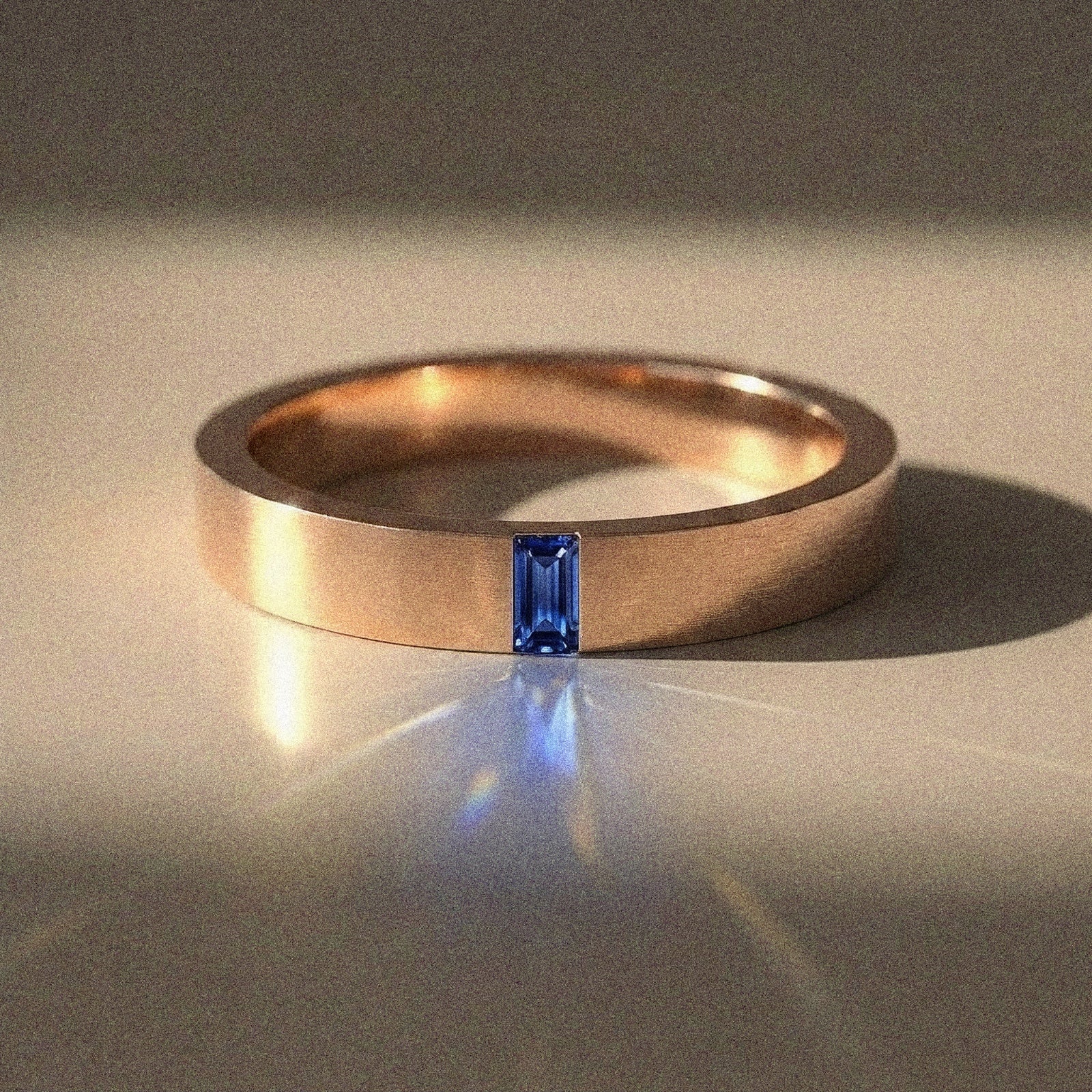 Alliance mixte Alaska diamant naturel baguette