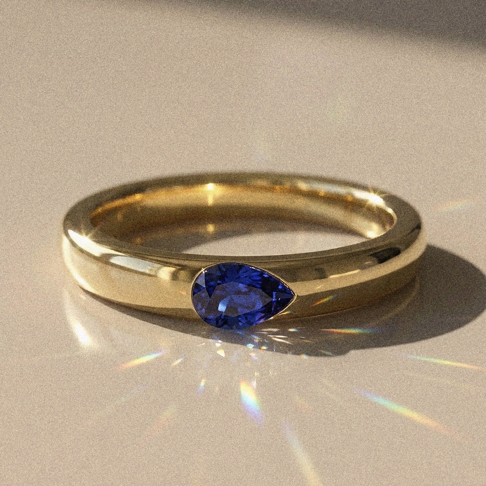 Alliance mixte Aurora diamant naturel poire