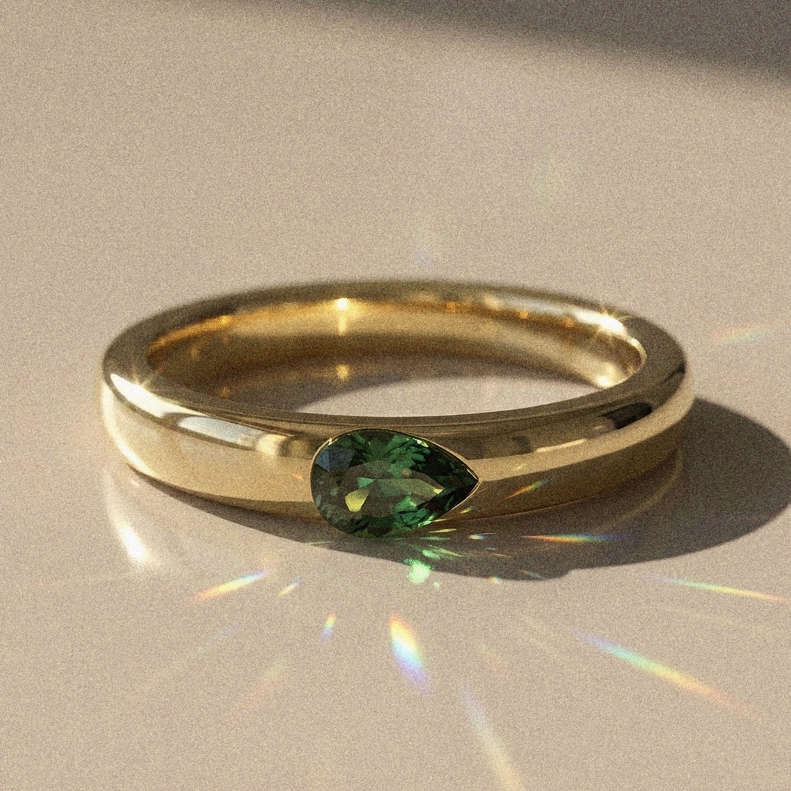 Alliance mixte Aurora diamant naturel poire