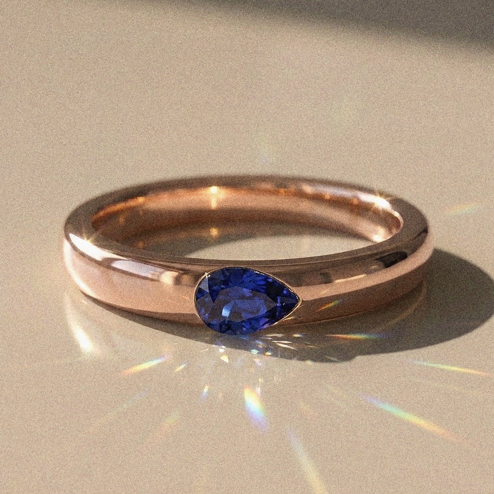 Alliance mixte Aurora diamant naturel poire