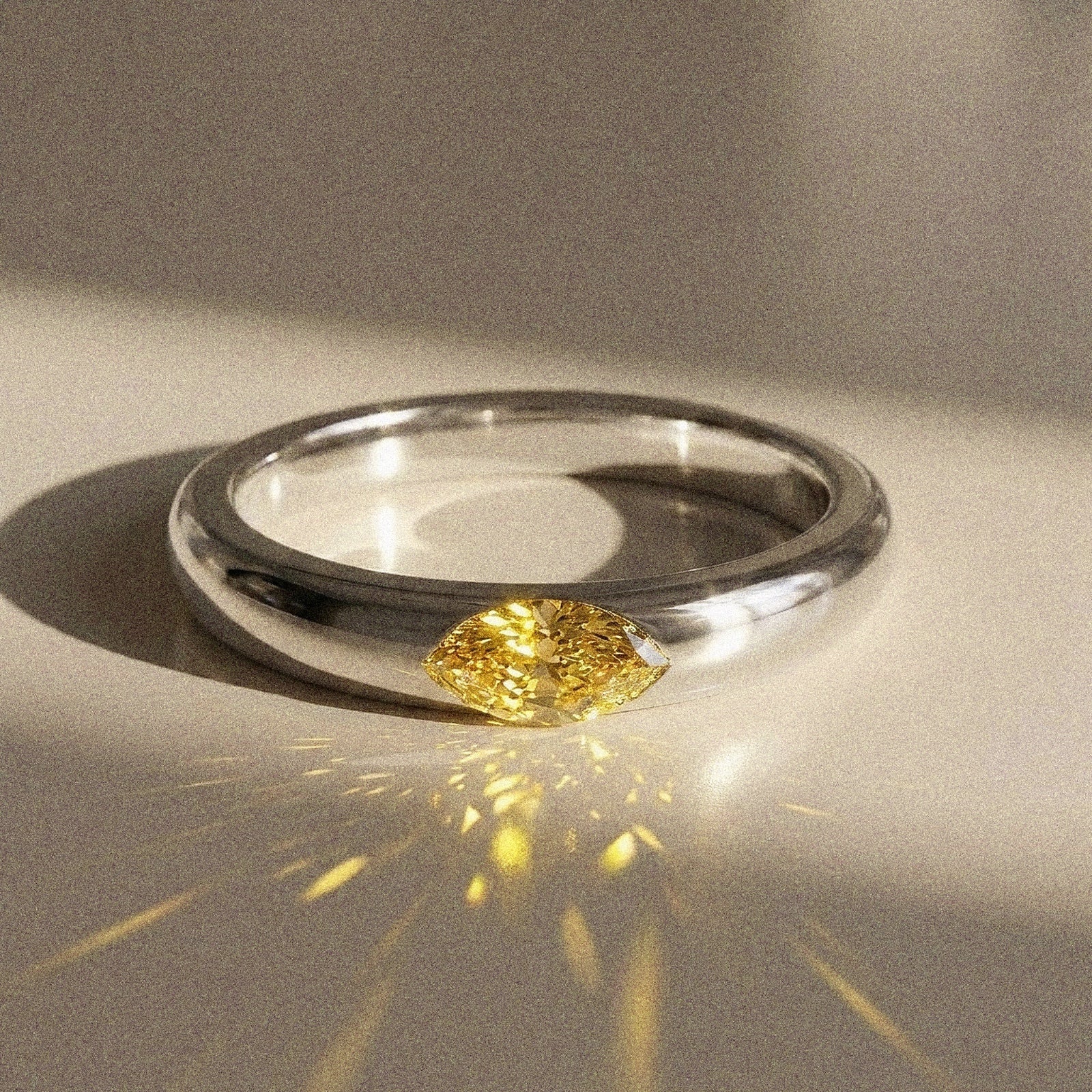 Alliance mixte Emera diamant naturel navette