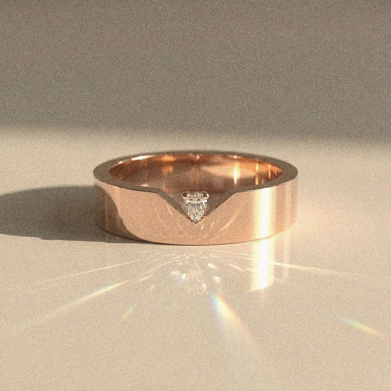 Alliance mixte Santo diamant naturel poire