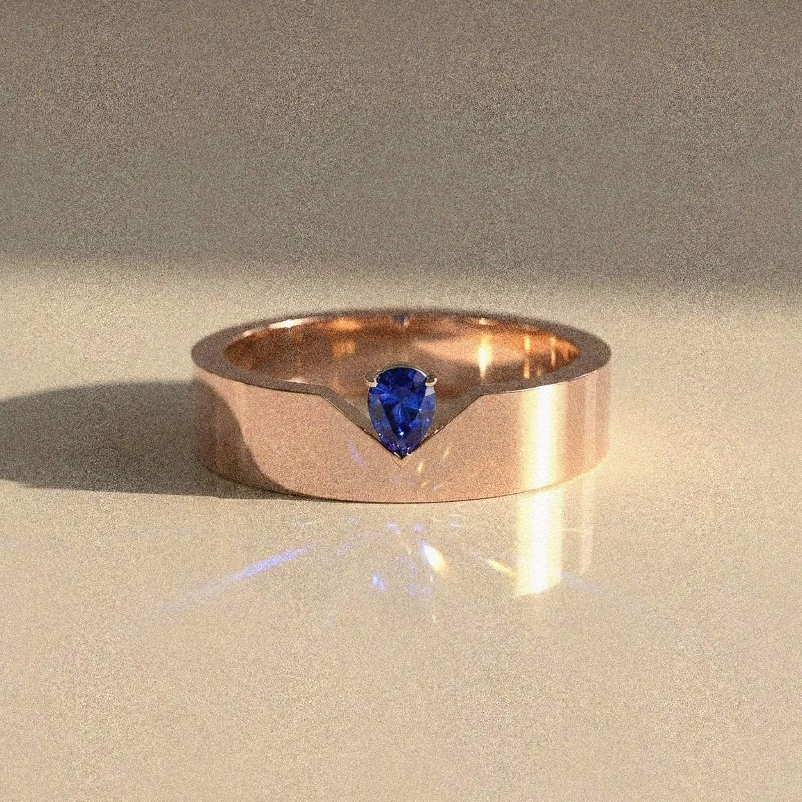 Alliance mixte Santo diamant naturel poire